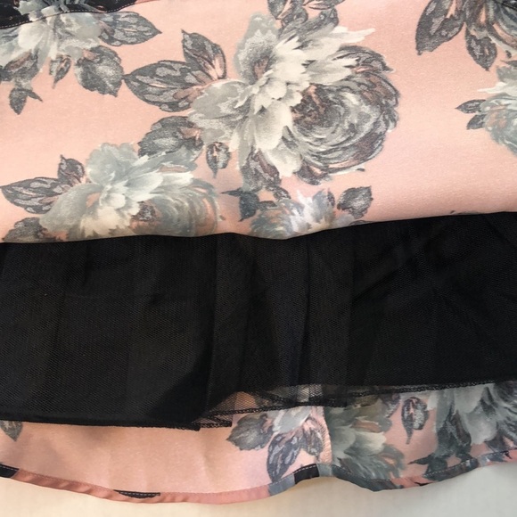 CITY VIBE  Floral-Print A-Line Prom/ Evening Spaghetti Strap Satin Dress Size 15 - Picture 13 of 15